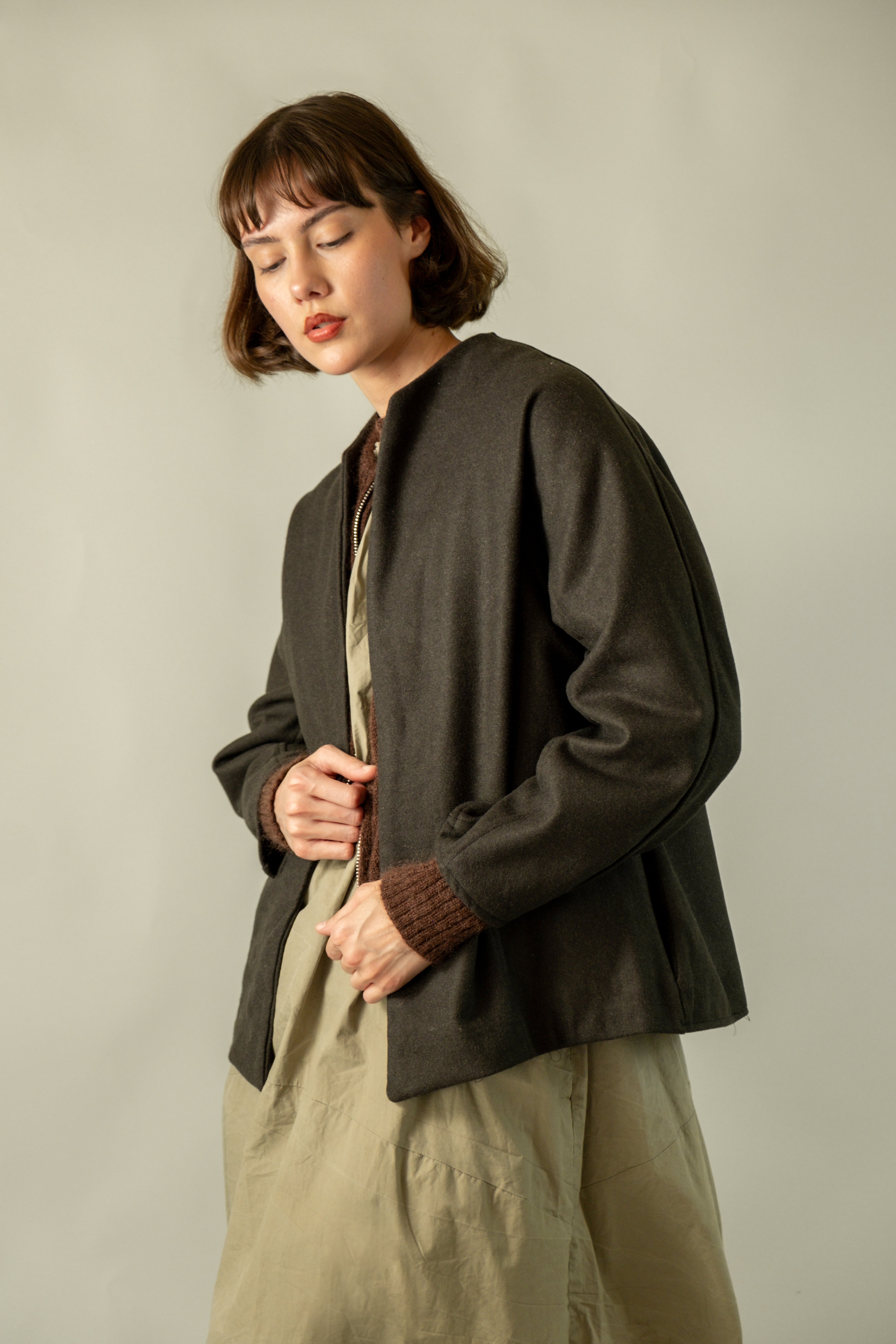 Fenna wool jacket in forest green