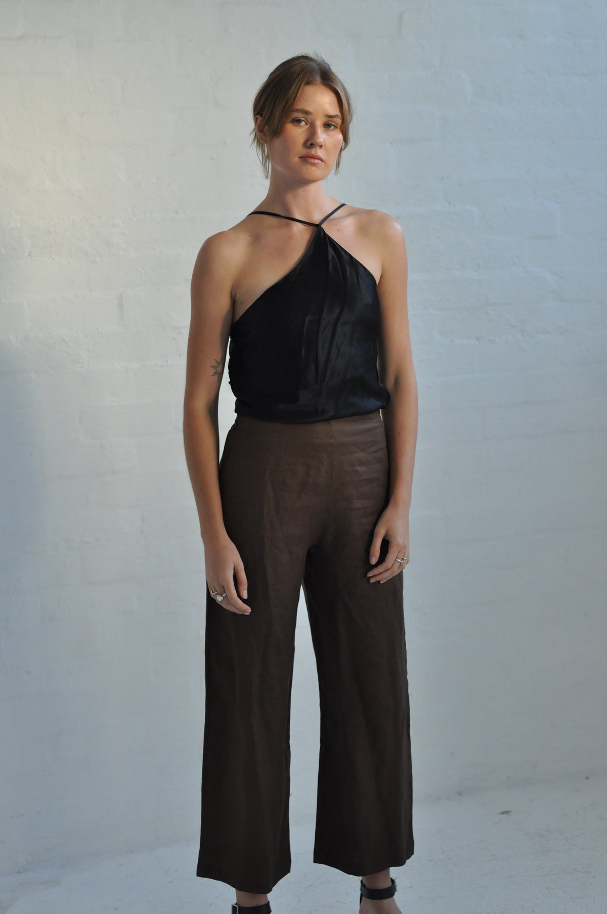 Bally brown discount wide leg pants